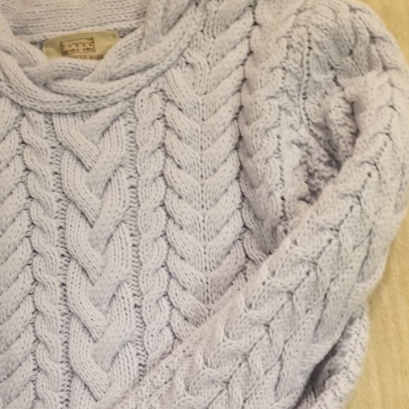 Light Blue Cable Knit Sweater - Picture 5 of 7